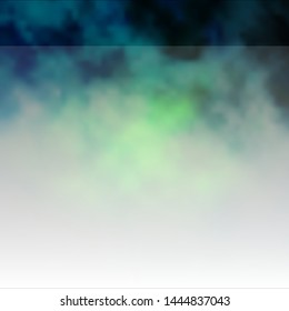 Dark Green vector backdrop with cumulus. Gradient illustration with colorful sky, clouds. Template for landing pages.