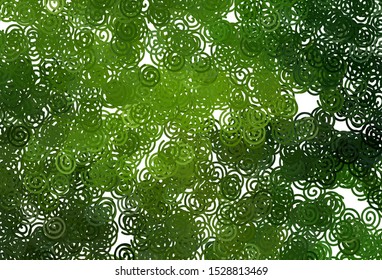 Dark Green vector backdrop with curved lines. Colorful geometric sample with gradient lines.  Elegant pattern for a brand book.