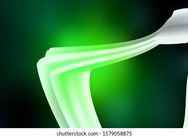 Dark Green vector backdrop with curved lines. A completely new colorful illustration in simple style. Pattern for your business design.