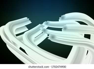 Dark Green vector backdrop with curved lines. An elegant bright illustration with gradient. A completely new design for your business.