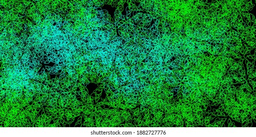 Dark green vector backdrop with curves. Illustration in halftone style with gradient curves. Smart design for your promotions.
