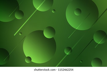 Dark Green vector backdrop with dots. Glitter abstract illustration with blurred drops of rain. Beautiful design for your business advert.