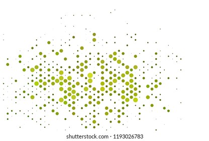 Dark Green vector backdrop with dots, spots. Modern abstract illustration with colorful water drops. Template for your brand book.