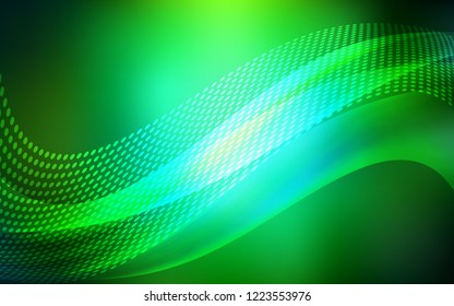 Dark Green vector backdrop with dots and lines. Decorative design in abstract style with triangle structure. Pattern for beautiful websites.
