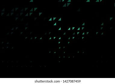 Dark Green vector backdrop with dots. Glitter abstract illustration with blurred drops of rain. Template for your brand book.
