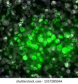 Dark Green vector backdrop with dots. Illustration with set of shining colorful abstract spheres. Design for posters, banners.
