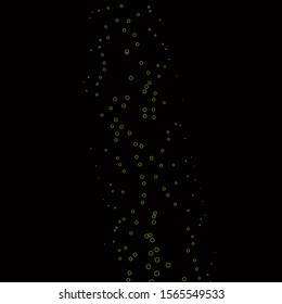 Dark Green vector backdrop with dots. Illustration with set of shining colorful abstract spheres. Design for posters, banners.