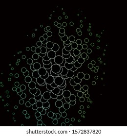 Dark Green vector backdrop with dots. Modern abstract illustration with colorful circle shapes. Pattern for business ads.