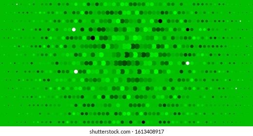 Dark Green vector backdrop with dots. Modern abstract illustration with colorful circle shapes. Pattern for booklets, leaflets.
