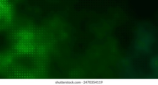 Dark Green vector backdrop with dots. Glitter abstract illustration with colorful drops. Pattern for websites.