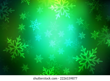 Fondo vectorial oscuro en estilo vacacional. Una Ilustración inteligente con elementos de Navidad degradados. Patrón de anuncios, afiche, pancarta de libros.