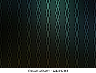 Dark Green vector backdrop jagged lines, cubes. Colorful illustration with lines, cubes on abstract template. Pattern for ads, posters, banners.