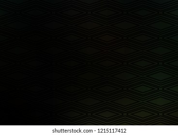 Dark Green vector backdrop with lines, cubes. Modern geometric abstract illustration with lines, squares. Pattern for websites, landing pages.