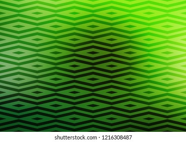 Dark Green vector backdrop with lines, triangles. Glitter abstract illustration with triangular shapes. Modern template for your landing page.