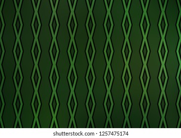 Dark Green vector backdrop with lines, cubes. Colorful lines, squares on abstract background with gradient. Best design for your ad, poster, banner.