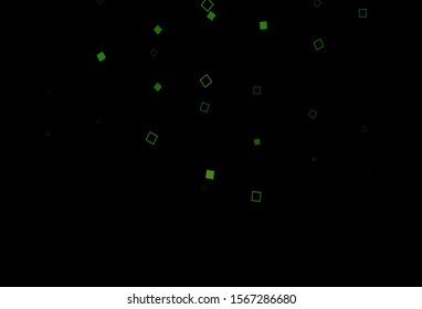 Dark Green vector backdrop with lines, rectangles. Decorative design in abstract style with rectangles. Smart design for your business advert.