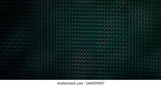 Dark Green vector backdrop with lines. Colorful gradient illustration with abstract flat lines. Smart design for your promotions.