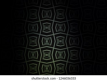Dark Green vector backdrop with long lines. Shining illustration with lines on abstract template. Best design for your ad, poster, banner.