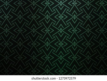 Dark Green vector backdrop with long lines. Shining illustration with lines on abstract template. Smart design for your business advert.