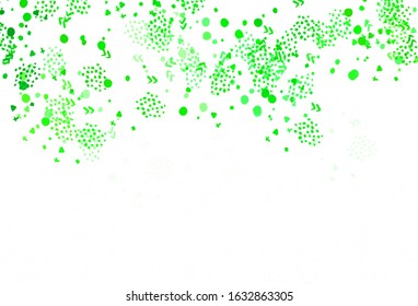 Dark Green vector backdrop with memphis shapes. Decorative design in abstract style with random forms. Best smart design for your business.