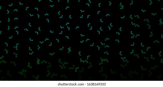 Dark Green vector backdrop with mystery symbols. Illustration with magical signs of spiritual power. Best design halloween events.