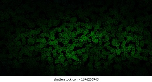 Dark Green vector backdrop with mystery symbols. Illustration with magical signs of spiritual power. Best design halloween events.