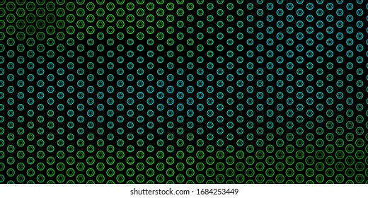 Dark Green vector backdrop with mystery symbols. Retro design in abstract style with witchcraft forms. Background for esoteric, mystic designs.