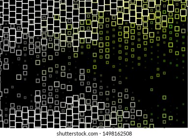 Dark Green vector backdrop with rhombus. Illustration with set of colorful rectangles. Pattern for commercials.
