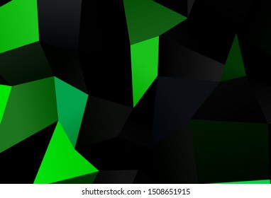 Dark Green vector backdrop with rhombus. Decorative design in abstract style with rectangles. Pattern for busines ad, booklets, leaflets