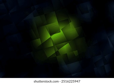 Dark Green vector backdrop with rhombus. Illustration with set of colorful rectangles. The template can be used as a background.