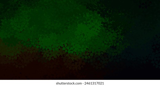 Dark green vector backdrop with triangles, lines. Illustration with abstract colorful triangle shapes. Pattern for promotions.