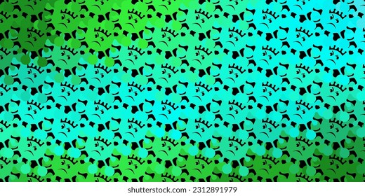 Dark green vector backdrop with virus symbols. Colorful abstract illustration with gradient medical shapes. Simple design against epidemic information.