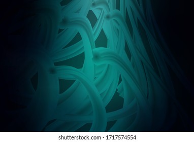 Fondo vector verde oscuro con líneas raras. Ilustración abstracta colorida con líneas de degradado. Diseño elegante para un libro de marca.