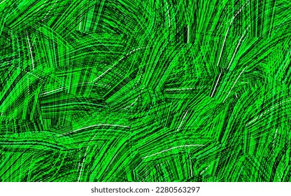 Dark Green vector backdrop with wry lines. Modern gradient abstract illustration with bandy lines. Business design for posters, banners.