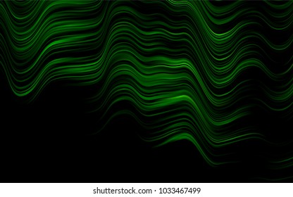 Dark Green vector background with abstract lines. Creative illustration in halftone marble style with gradient. A completely new marble design for your business.