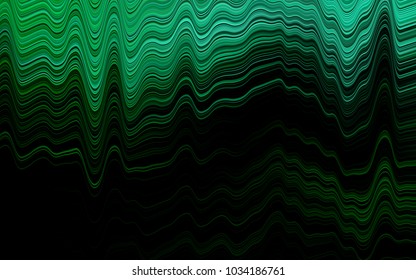 Dark Green vector background with abstract lines. Colorful illustration in abstract marble style with gradient. Marble design for your web site.