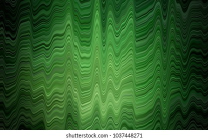 Dark Green vector background with abstract lines. Modern gradient abstract illustration with bandy lines. New composition for your brand book.