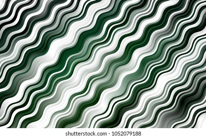 Dark Green vector background with abstract lines. Colorful illustration in abstract marble style with gradient. The best blurred design for your business.