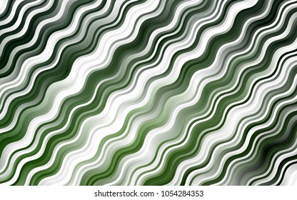 Dark Green vector background with abstract lines. Creative illustration in halftone marble style with gradient. Brand-new design for your ads, poster, banner.