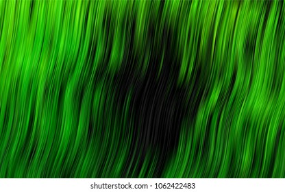 Dark Green vector background with abstract lines. Colorful illustration in abstract marble style with gradient. Pattern for your business design.