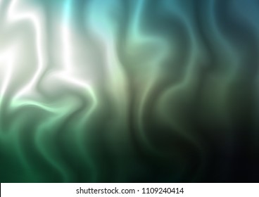 Dark Green vector background with abstract lines. Blurred geometric sample with gradient bubbles.  A completely new marble design for your business.