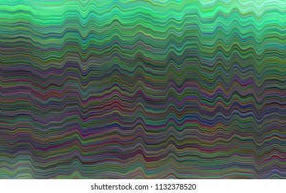 Dark Green vector background with abstract lines. Colorful abstract illustration with gradient lines. New composition for your brand book.
