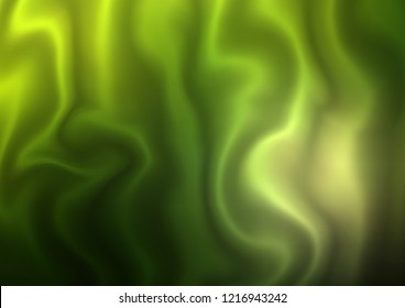 Dark Green vector background with abstract lines. Creative illustration in halftone marble style with gradient. A new texture for your  ad, booklets, leaflets.