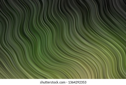 Dark Green vector background with abstract lines. Creative geometric illustration in marble style with gradient. The template for cell phone backgrounds.