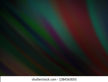 Dark Green vector background with abstract lines. An elegant bright illustration with gradient. New composition for your brand book.