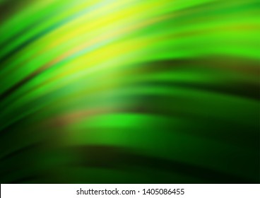 Dark Green vector background with abstract lines. Geometric illustration in marble style with gradient.  The best blurred design for your business.