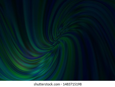 Dark Green vector background with abstract lines. Creative illustration in halftone marble style with gradient. Marble style for your business design.