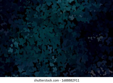 Dark Green vector background with abstract shapes. Modern abstract illustration with colorful random forms. Modern design for your business card.