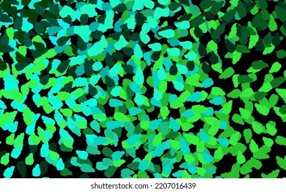 Fondo vector verde oscuro con formas abstractas. Coloridas formas caóticas con gradiente de estilo moderno. Mejor diseño inteligente para su negocio.