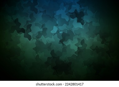 Dark Green vector background with abstract shapes. Colorful chaotic forms with gradient in modern style. Simple design for your web site.